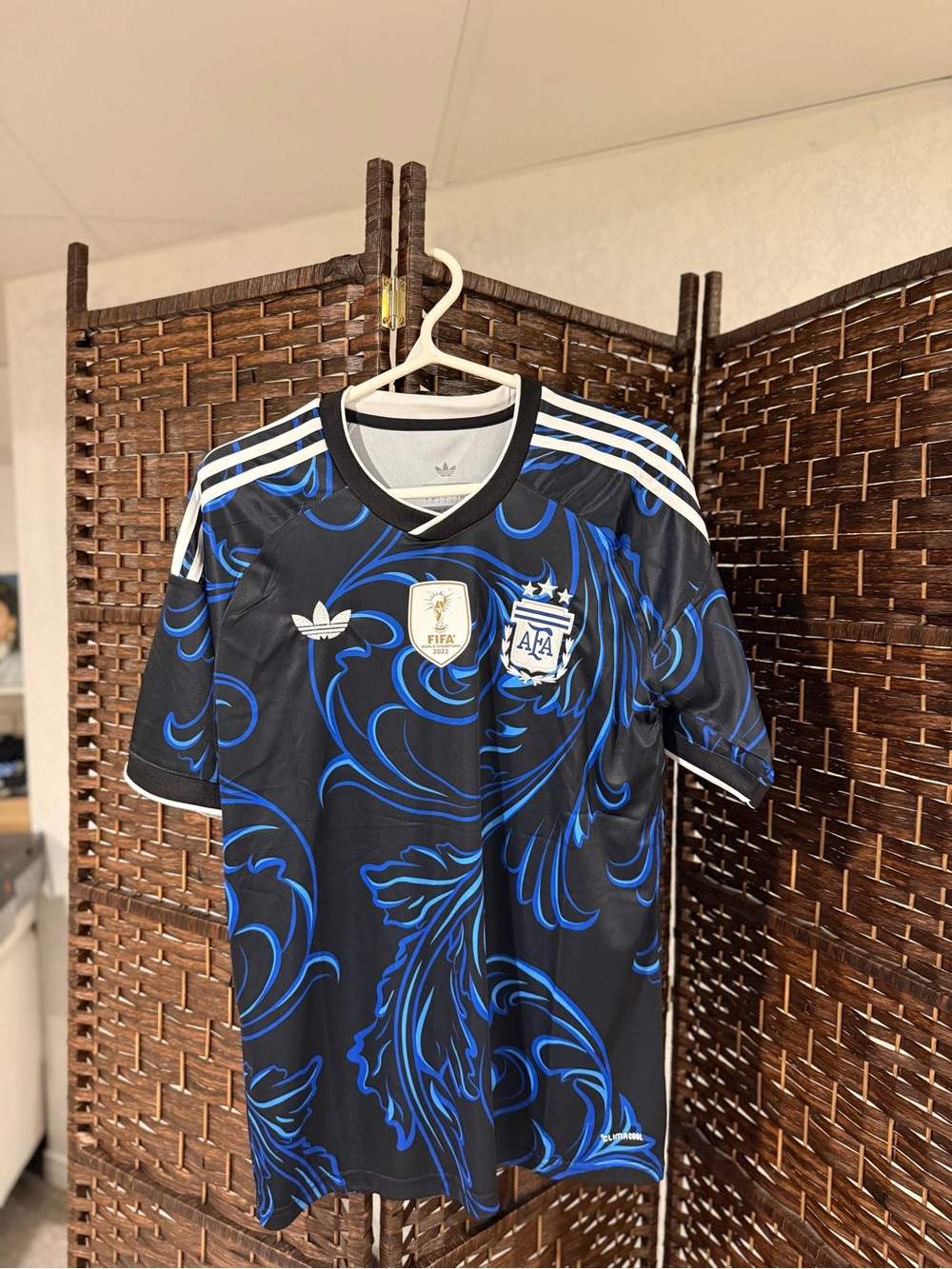 adidas Men’s Black and Blue Argentina Football Jersey